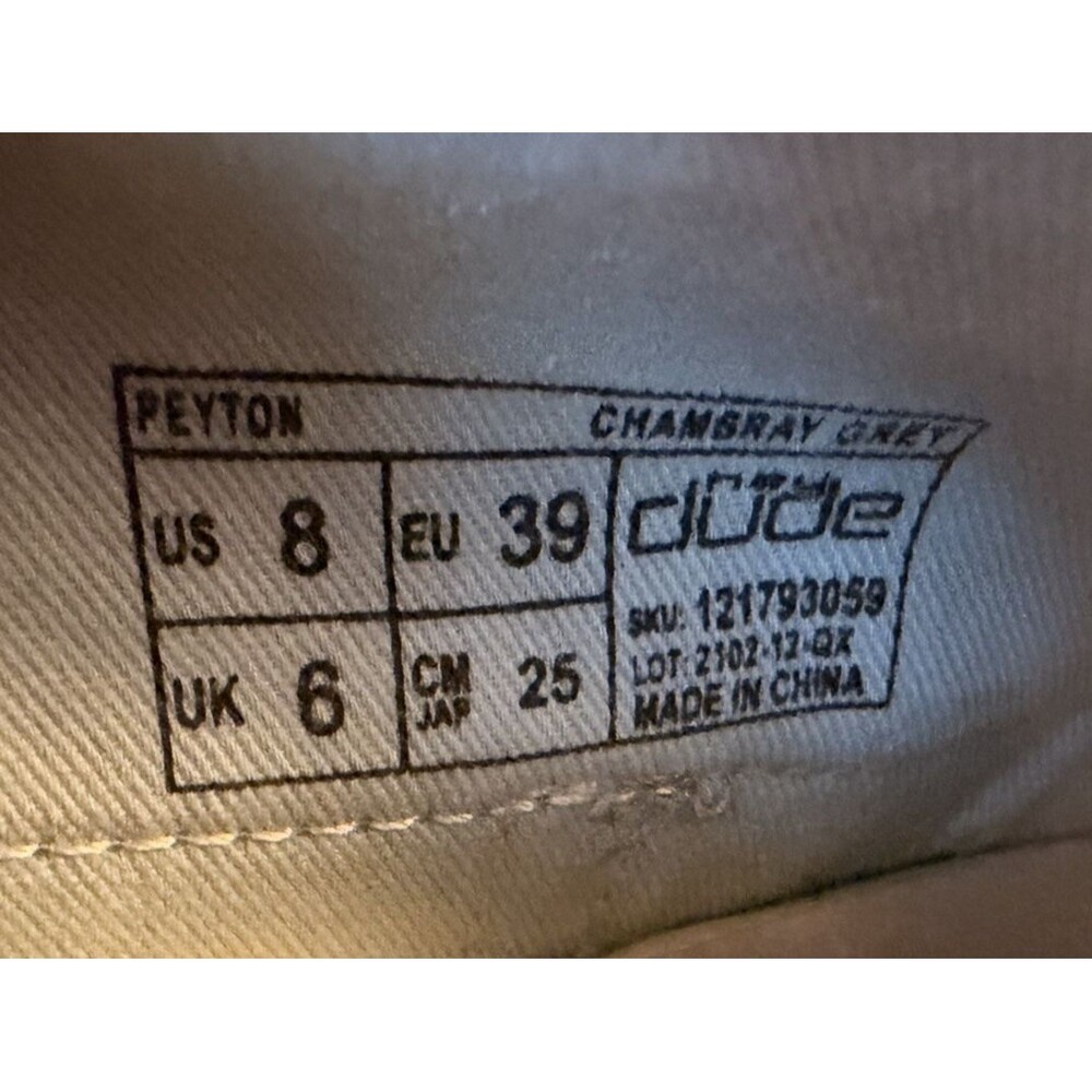 Hey Dude Gray slip on canvas Casual shoes Sz 8 Mens - Picture 9 of 9